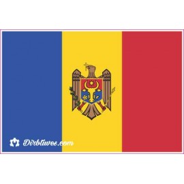 Nacionalinis vėliavos lipdukas - Moldova